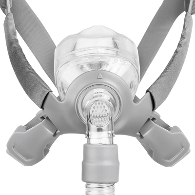 Lightweight clear frame and quick-release clips of React Health Siesta 2 nasal CPAP mask