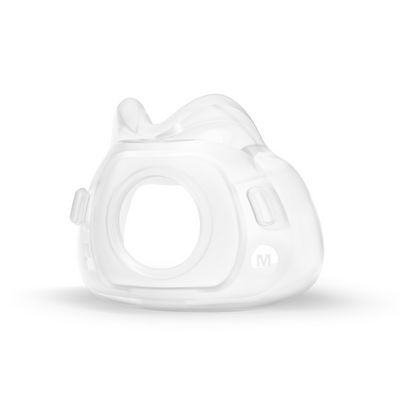 ResMed AirFit F40 replacement cushion in size medium showing clear molded size indicator