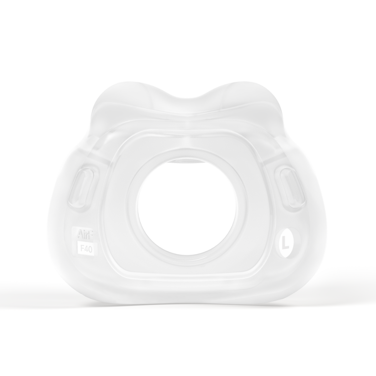 Front view of ResMed AirFit F40 replacement full-face cushion seal in size large