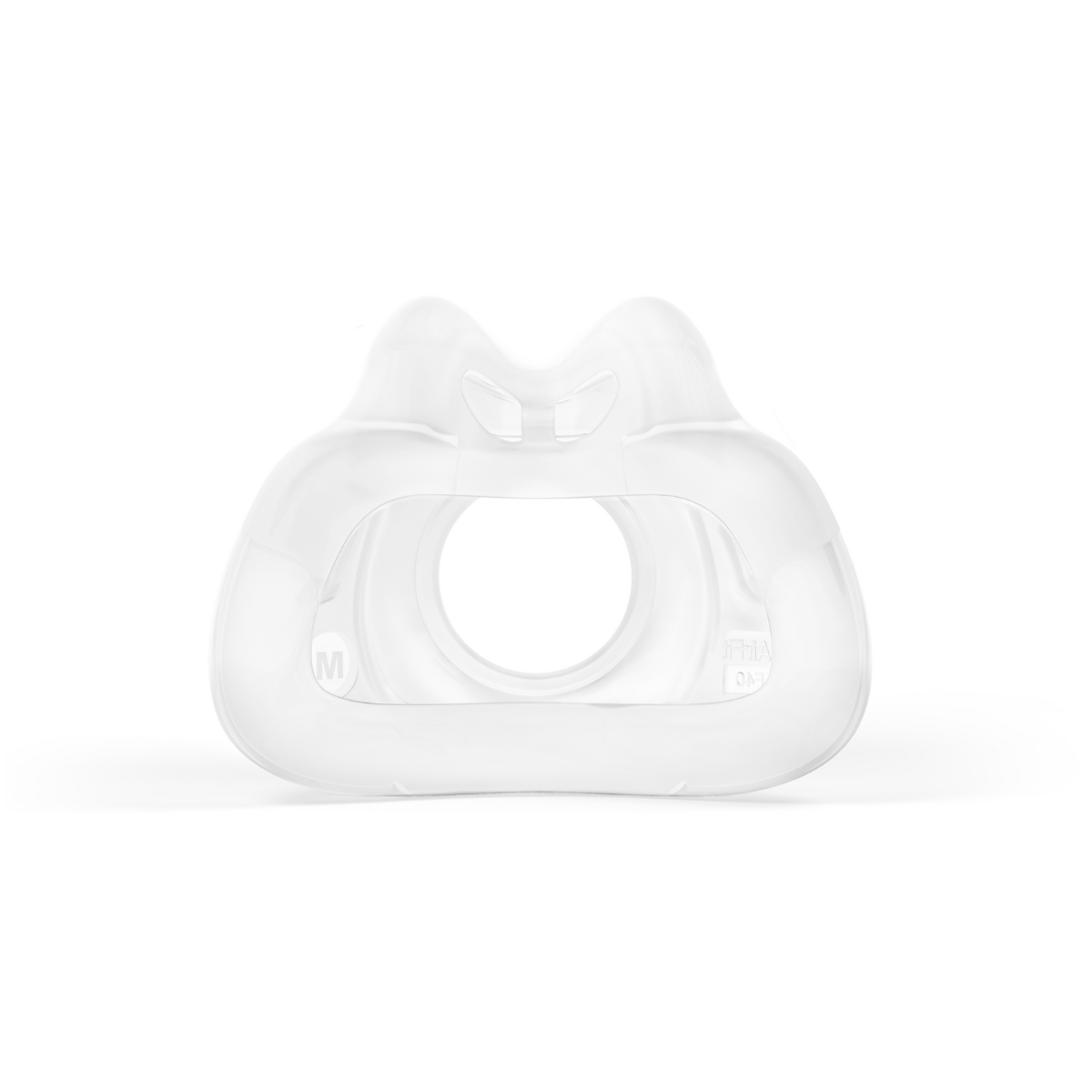 Rear perspective of ResMed AirFit F40 replacement full-face silicone cushion in size medium