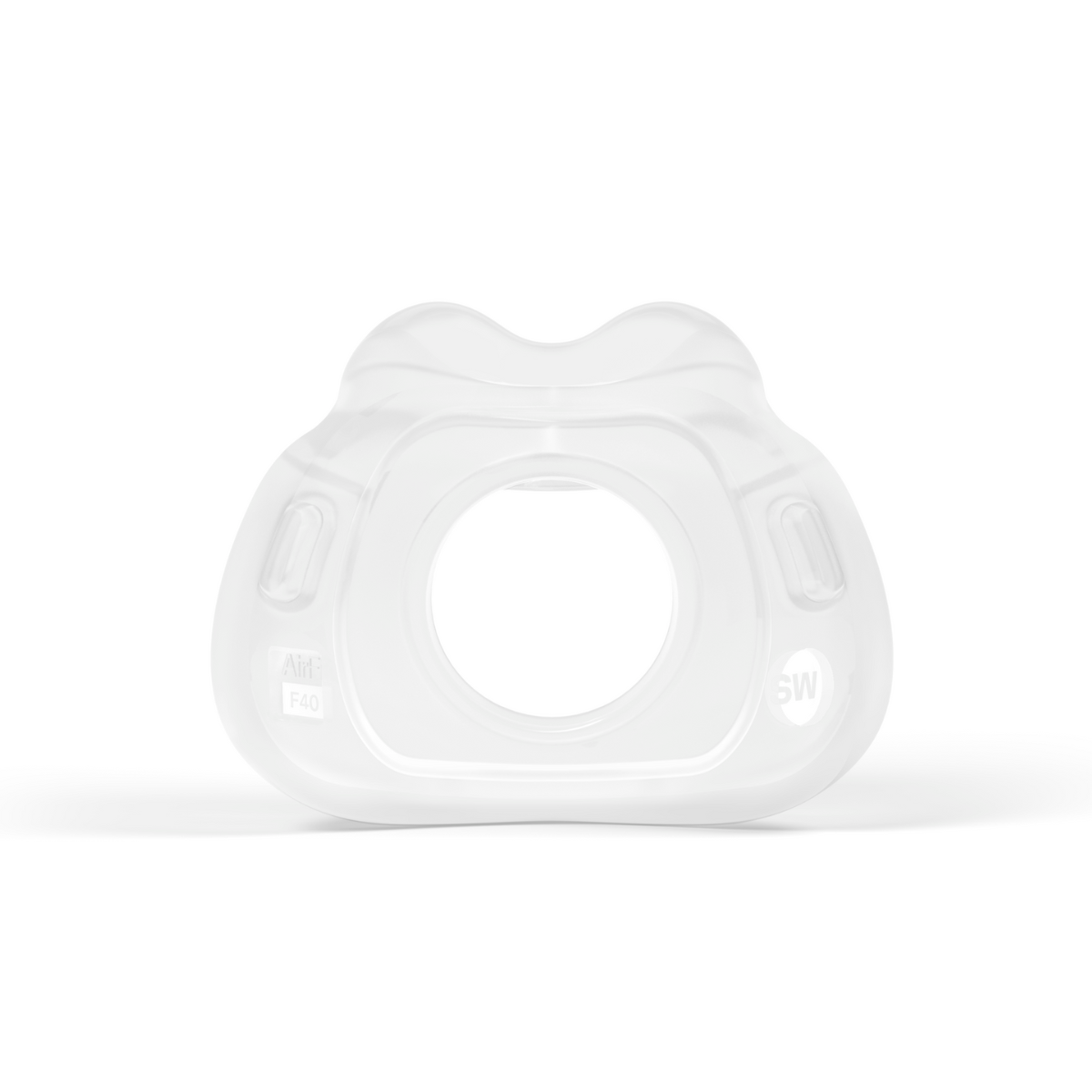 Front view of ResMed AirFit F40 replacement full-face cushion seal in size small-wide