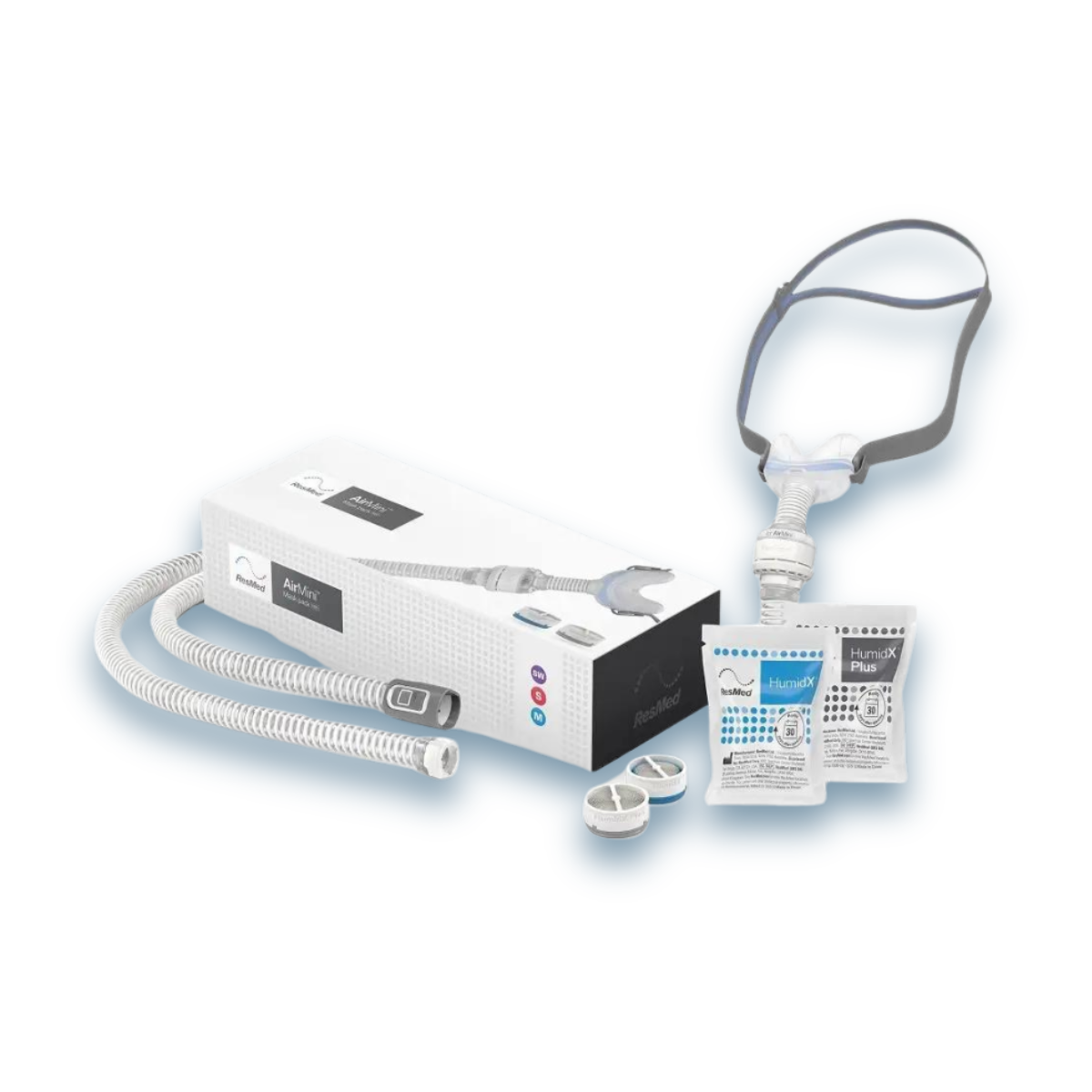 ResMed AirFit N30 mask pack for AirMini complete travel system including frame and tubing