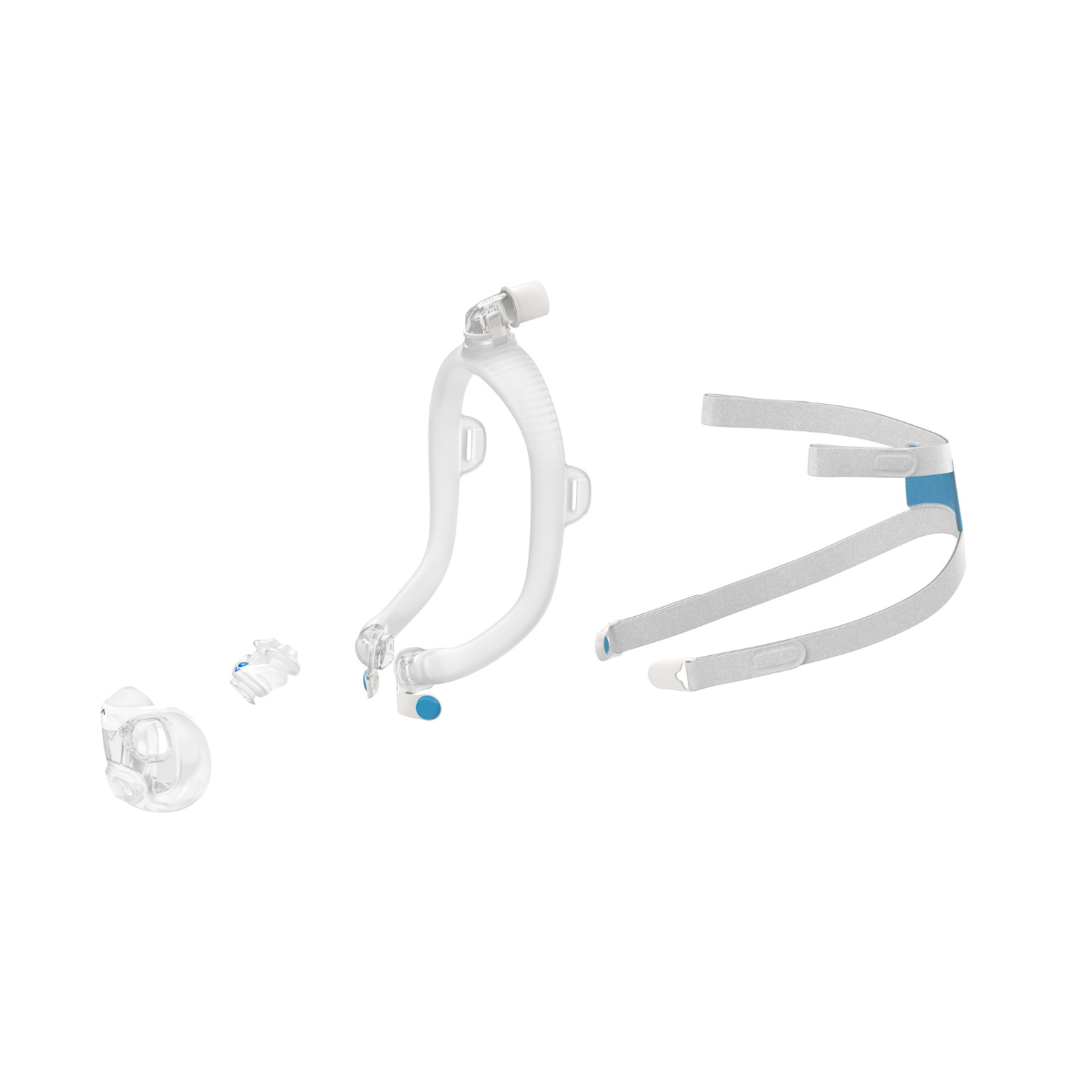 Exploded view diagram displaying disassembled parts of ResMed AirFit X30i CPAP mask