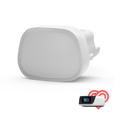 Front view of replacement side cover plate for ResMed AirSense 11 without humidifier tub