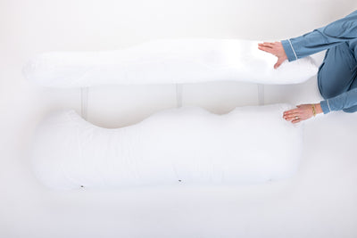 Contoured high-density foam support wedges from the Sleep Again Pillow System