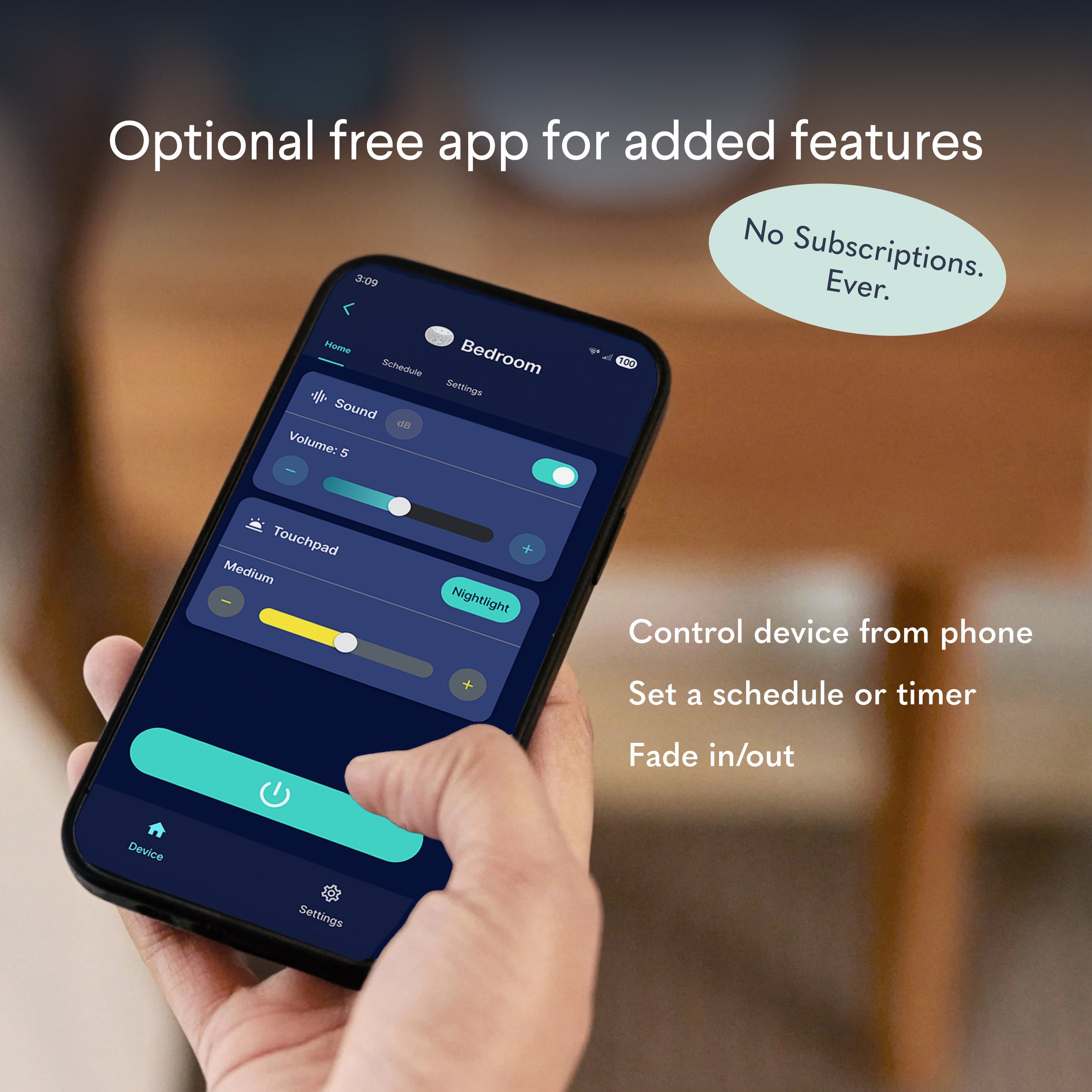 SNOOZ Pro : Smart White Noise Sound Machine - Heartstrong Sleep