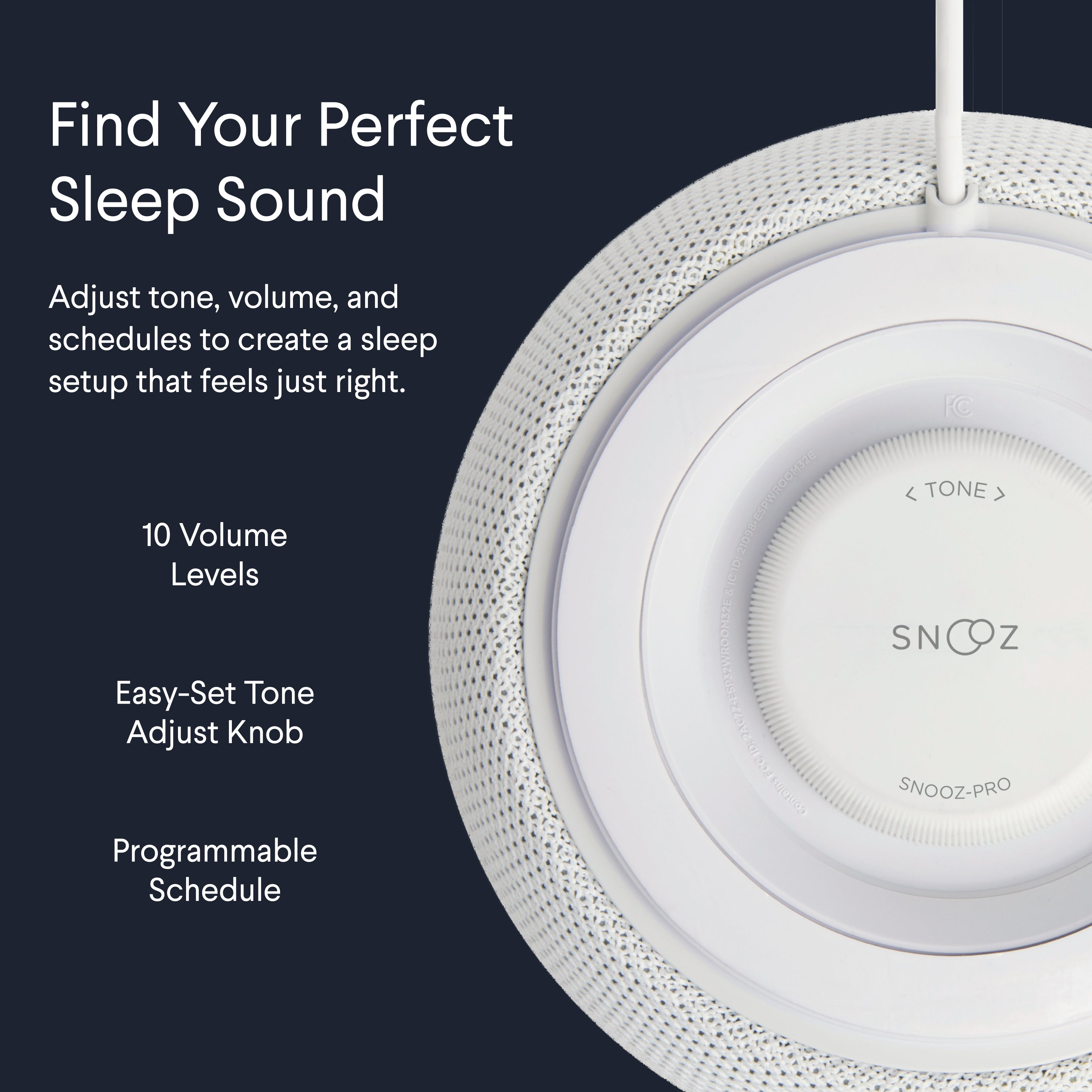 SNOOZ Pro : Smart White Noise Sound Machine - Heartstrong Sleep