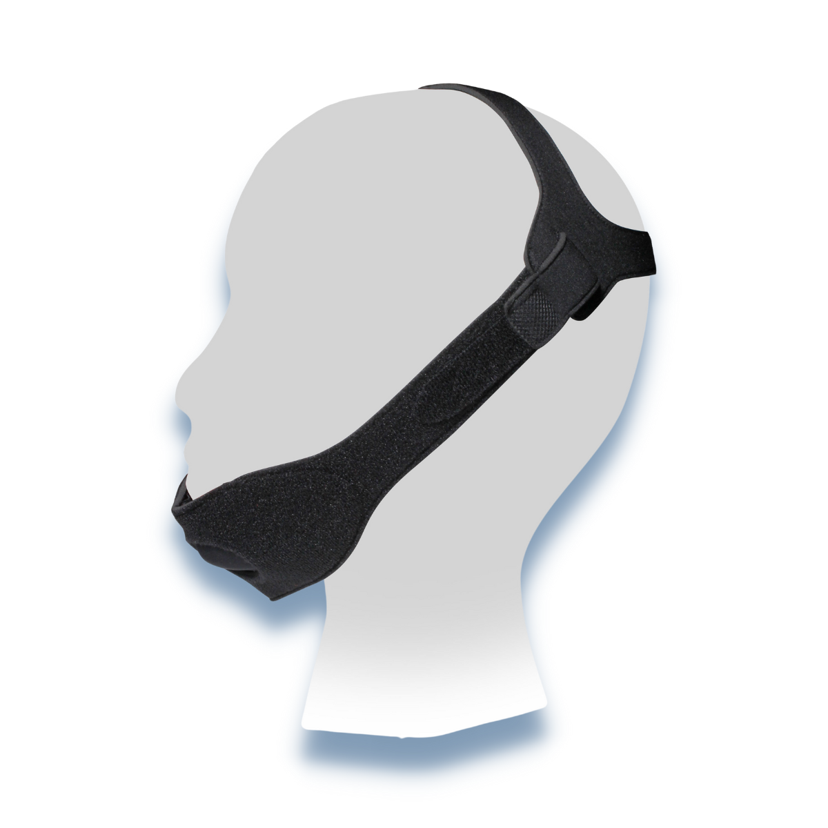 Sunset Healthcare Halo style CPAP chin strap designed to support mouth closure during sleep therapy