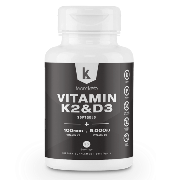 TeamKeto K2 & D3 Vitamin Softgels 