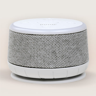 Yogasleep Dohm Nova sound machine with real fan-based white noise and amber night light