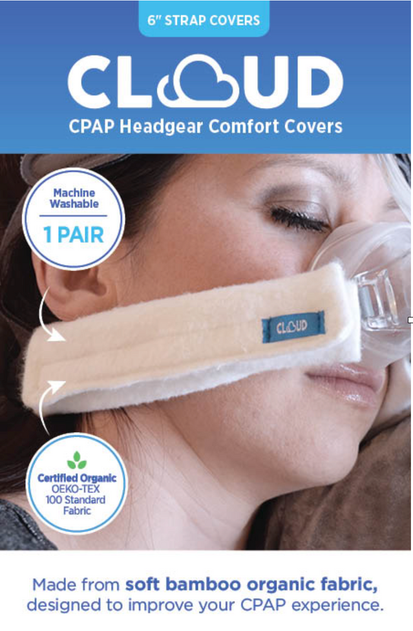 Cloud Comfort CPAP Headgear Comfort Covers - Soft, Organic, Improve CPAP Therapy.