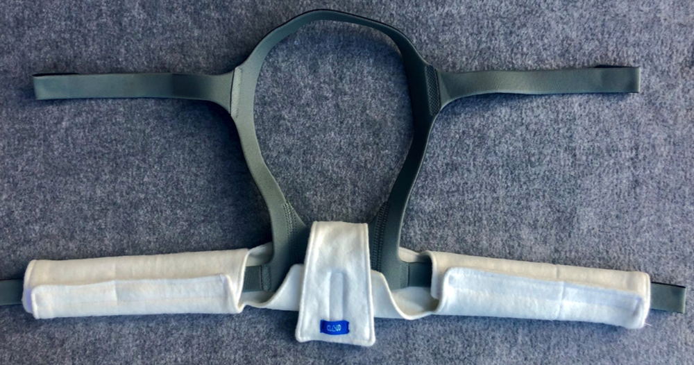CLOUD soft bamboo fabric strap cushions wrapped around CPAP headgear side straps