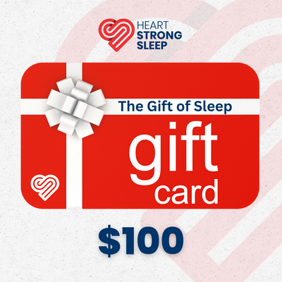 One hundred dollar Heartstrong Sleep gift card for CPAP therapy and sleep wellness equipment