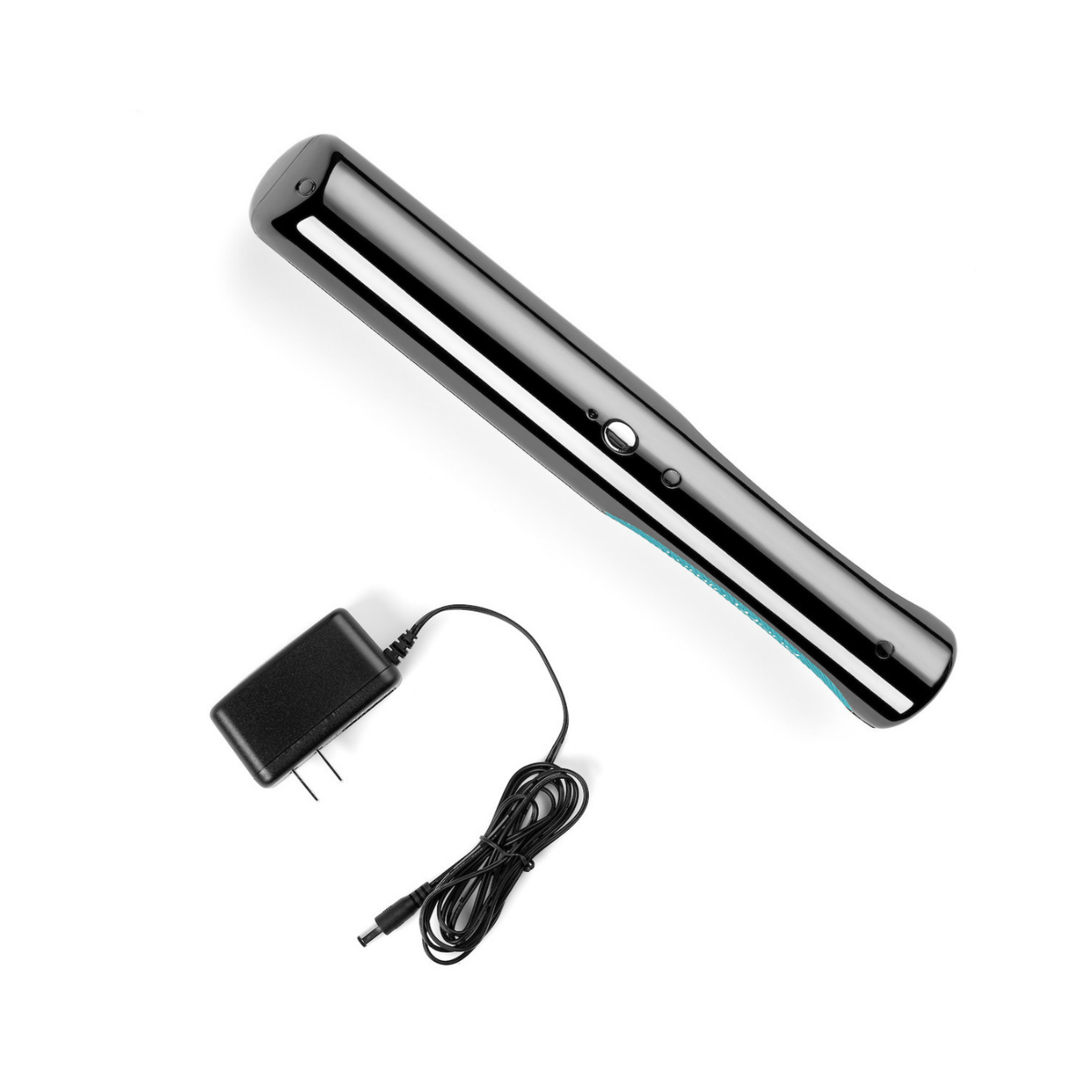 Protective light emitter and base of Lumin Wand portable UV-C sanitizer