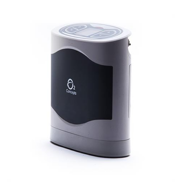 O2 Concepts Oxlife Freedom portable oxygen concentrator with EnergySmart technology, front view