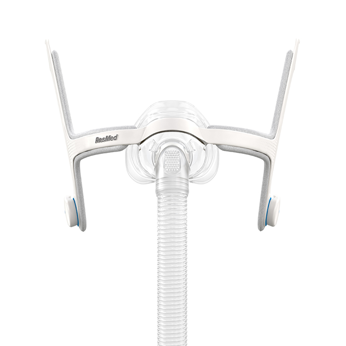 ResMed AirFit N20 and AirTouch N20 replacement mask frame in standard blue with magnetic clips