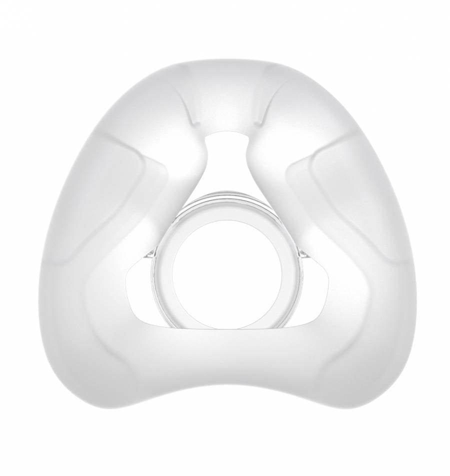 Front view of replacement silicone cushion for ResMed AirFit N20 nasal mask