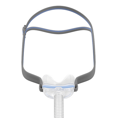 ResMed AirFit N30 nasal CPAP mask complete system with headgear and cushion, front view