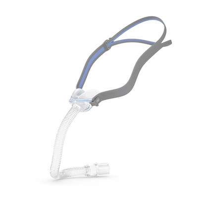 ResMed AirFit N30 nasal CPAP mask showing quiet venting and flexible tube