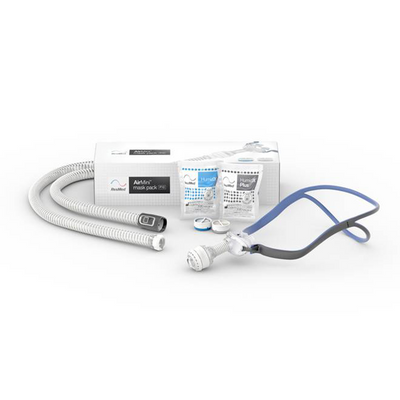ResMed AirFit P10 mask setup pack for AirMini including nasal pillows and headgear