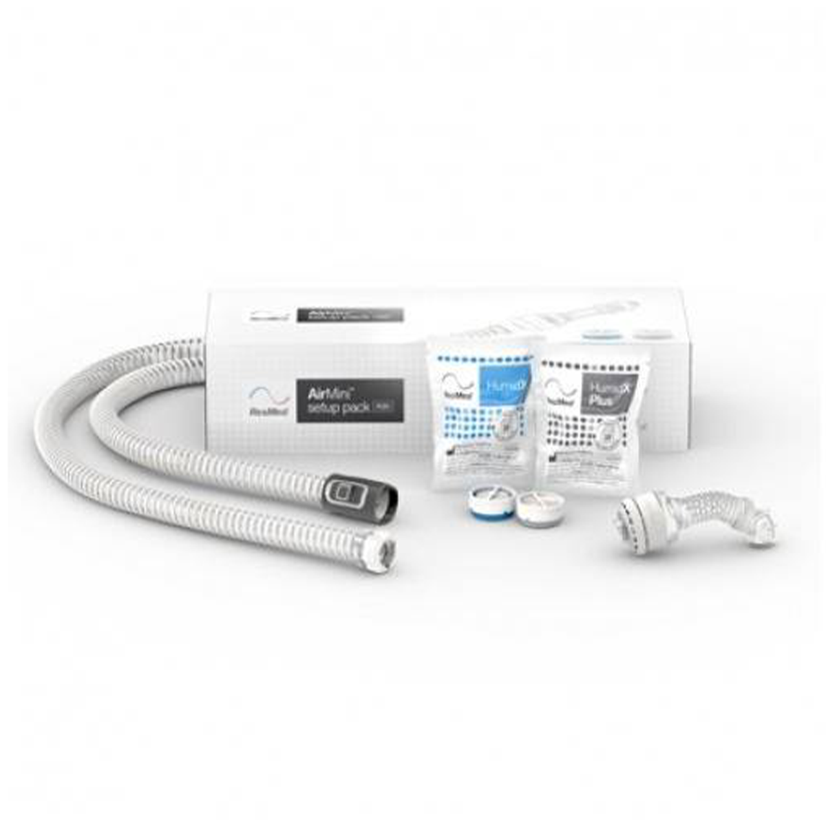 ResMed AirMini N20 setup pack components for nasal CPAP mask
