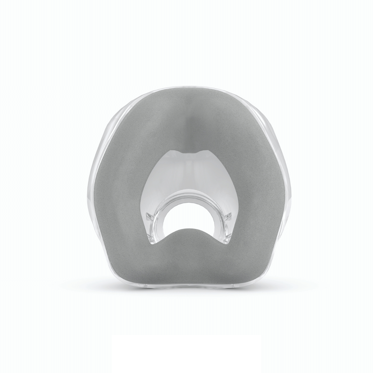 Front perspective of ResMed AirTouch N20 UltraSoft memory foam nasal cushion in size medium