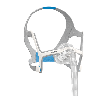 ResMed N20 nasal CPAP masks displaying compatible AirFit silicone and AirTouch memory foam cushions
